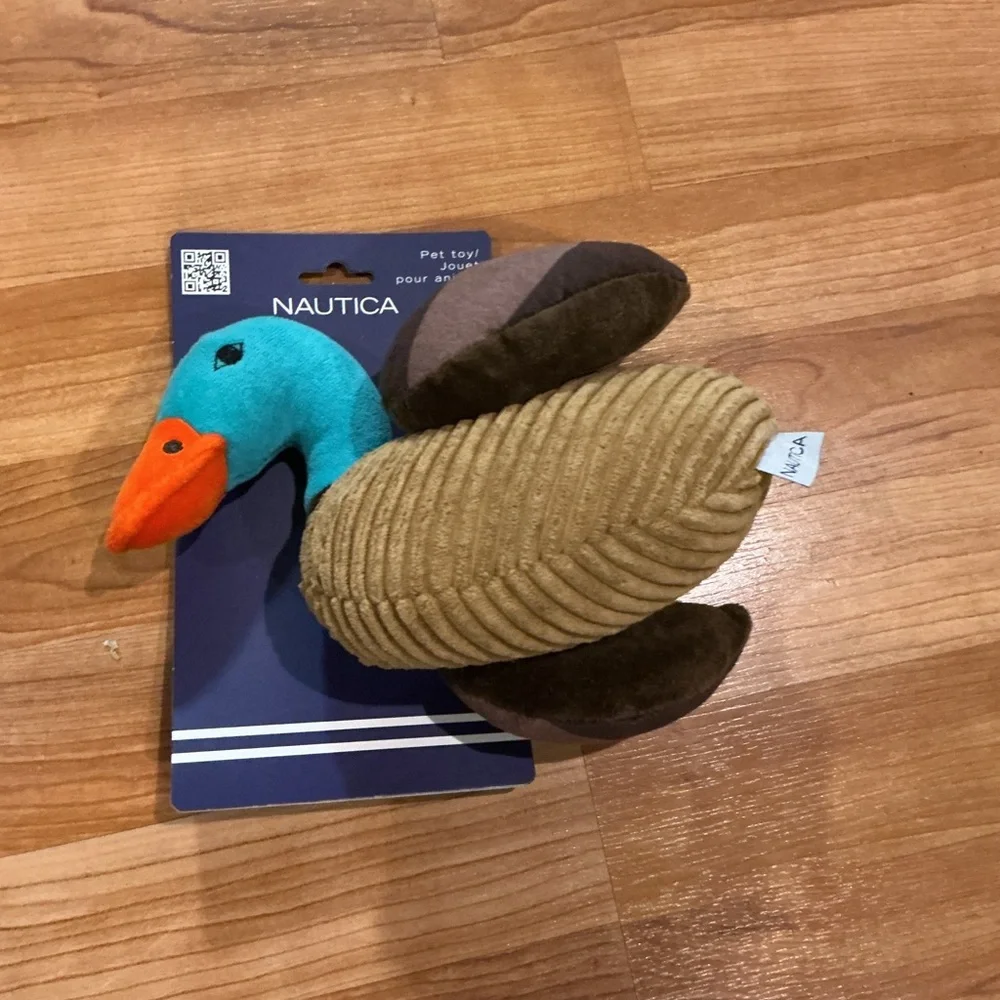 Nautica Colorful Bird Pet Toy - Blue, Orange, Brown